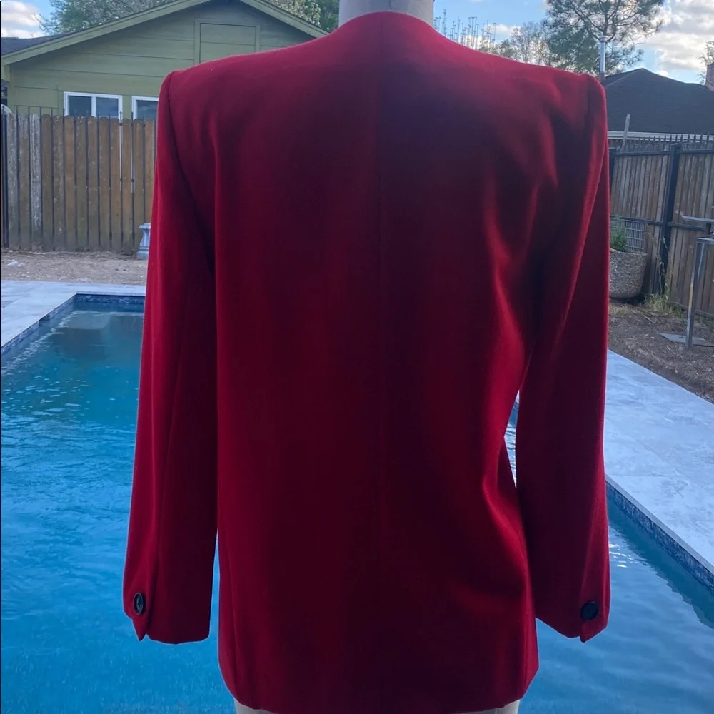 Dior Women's Vibrant Red Single-Button Blazer